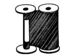 Bobine 2 9/16 x 12 pi. Nylon Diamètre de bobine avec 4 broches d'un côté